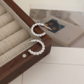 wholesale S925 Sterling Silver C-shaped Rope Stud Earrings for Women, South Korea New Fashion Earrings-0-3