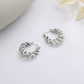wholesale S925 Sterling Silver Creative Geometric Spiral Spring Design Ear Clasp New Ins Hip Hop Trendy Earrings-0-2