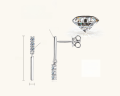 wholesale S925 Sterling Silver Korean Style Internet-Famous Ins Moissanite Earrings for Women, High-End Design Irregular Ear Drops-0-6