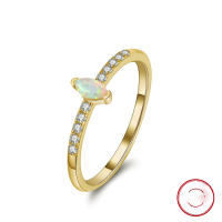 wholesale S925 Sterling Silver Cloud-Pull Jewelry Marquise Opal Ring Light Luxury Row Diamond Ring Direct Factory Wholesale-14K gold, approximately 1.2g No. 5