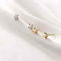 wholesale S925 Sterling Silver Women's Minimalist Mini Pearl Earrings for Ear Care, Korean Style G6755-0-1