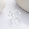 wholesale S925 Sterling Silver Irregular Twisted Line Ear Clasp Creative Individualistic Trend Hip-hop Punk Style Earrings-0-0