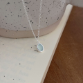 wholesale S925 Sterling Silver Moonstone Oval Necklace for Women, Korean Summer New Arrival, Minimalist and Luxurious Collarbone Chain-0-3