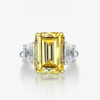 wholesale S925 Silver 8 Carat Emerald Cut 10*14 Simple and Elegant Wedding Ring by Shipei Jewelry New Collection-Cultivation Red Treasure 10*14; C56【R-0314】 No. 5