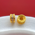 wholesale Metal-plated 925 ancient silver gold-plated pure silver jewelry accessories with micro-set zirconia spacer beads spacers washers wheel beads for DIY crystal bracelets-0-13