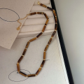 wholesale S925 Sterling Silver Natural Tiger's Eye Beaded Necklace Women Korean Spring Summer New Minimalist Style Choker-0-3