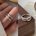 wholesale Metal Rope Knot Ring for Women, Vintage Retro Fashion Adjustable Statement Boho Wholesale-0-5