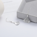 wholesale Silver YX990 Vintage Antique Silver Ginkgo Leaf Small Fresh Pastoral Style Trendy Versatile Design Earring Ear Clasp-0-2