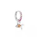 wholesale 925 Sterling Silver With Zircon Animal Goldfish Pendant Hoop Earrings, Popular In Europe And America, Heart-shaped Sparkling And Elegant Ins Earrings For Women-0-5