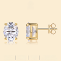 wholesale 925 Sterling Gold-Plated Minimalist Autumn Winter Earrings, Chanel-Style Luxury Advanced Moissanite Studs in Stock-0-0