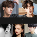 wholesale S925 Sterling Silver Men's Earrings Trendy Black Korean Minimalist Personality Crystal Cluster Popular Unisex Student Earrings-0-2