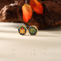 wholesale Gold-plated 925 ancient silver enamel Buddha through-hole Shan Gui coin spacer bead Yunyun lucky bead DIY bracelet cord accessory-0-6