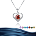 wholesale Metal material, one-carat moissanite fashion love heart necklace, clover pendant, versatile cross necklace-0-8