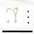 wholesale S925 sterling silver gold-plated ultra-sparkling zirconia drop earrings, manufacturer wholesale-0-3