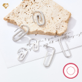 wholesale S925 Silver Cross-Border Hot-Sell High-End Geometric Paperclip Earrings with Zirconia for Wholesale-0-0