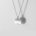 wholesale S925 silver fashionable brushed small round necklace, elegant and artistic, simple autumn chain for women D2496-0-0