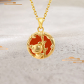 wholesale S925 Sterling Silver National Tide Bamboo Panda Necklace for Women with Southern Red Agate, Minimalist Design Mascot Collarbone Chain-0-0