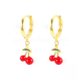 wholesale S925 Sterling Silver Enamel Fruit Drop Earrings, Fashionable And Creative European And American Hot-sale Earrings-0-7