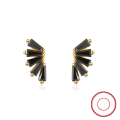 wholesale 925 Silver S925 Stud Earrings, 14K Gold Wing Earrings, Zircon Retro, Factory Direct Wholesale-0-0