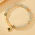 wholesale S925 Sterling Silver Hetian Jade New Chinese Style Sunflower Bamboo Knot Retro National Trend Bracelet for Women Girls Gift-0-0