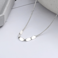 wholesale S925 Sterling Silver European and American Cross-Border Snake Chain with Geometric Small Accessories Trendy Minimalist Style Collarbone Necklace-YL512/approx. 4.9g 925 silver