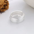 wholesale S925 Sterling Silver Geometric Irregular Creative Matte Design Open Ring Fashion Light Luxury Style Versatile Band-0-1