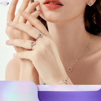wholesale S925 Silver Hollow Clover Leaf Necklace Bracelet Earrings Ring Custom Set Ins Cross-Border European and American Jewelry Customization-Earrings>925 silver