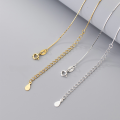 wholesale 925 Sterling Silver Minimalist Line Necklace Delicate Everyday Ins Style Fine as Silk Sweet and Cool Layering Collarbone Chain Y00224-0-4
