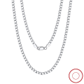 wholesale S925 Sterling Silver Jewelry 3mm Side Cut Rope Chain Necklace, Minimalist Hip-Hop Unisex Cool Style-0-4