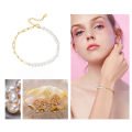 wholesale S925 Sterling Silver Baroque Pearl Charm Bracelet with Herringbone Chain Links for Wholesale-0-2