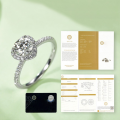 wholesale S925 Sterling Silver 1 Carat Moissanite Heart-Shaped Engagement Ring Moissanite Ring Amazon-0-2