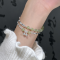 wholesale S925 Sterling Silver Bamboo Knot Hetian Jade Bell Bracelet, New Chinese Style Niche Design Temperament Best Friend Bracelet for Women S6229-0-1