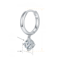 wholesale Metal material, direct from manufacturer, cross-border trade, classic four-prand earrings with 50mm round moissanite ear hoops that won't fall off-0-6