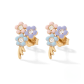wholesale S925 Sterling Silver Cute Petal Enamel Drip Glaze Colorful Stud Earrings,ins-0-0