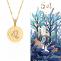 wholesale S925 Silver Minimalist European and American Style Zodiac Round Pendant Without Chain, Women's Viral Wholesale Zodiac Necklace-0-9