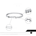 wholesale S925 Sterling Silver 30mm Single Row Round Zircon Tennis Bracelet for Export-0-1