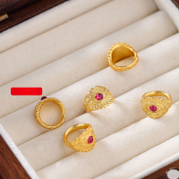 wholesale 925 silver gold-plated micro-set zirconia square spacer bead spacer round sliding ring handmade DIY bracelet materials-Zircon running ring