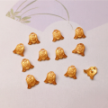 wholesale Gold-plated S925 Silver Nine-Tailed Fox Coin Charm Beads Bracelet Necklace Accessories DIY Components-0-9
