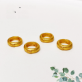 wholesale Metal S925 gold-plated enamel running ring accessory with pearl for DIY bracelet and necklace string decoration, semi-finished spacer bead-0-2
