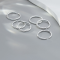 wholesale 999 Silver Nalan Plain Circle Ring for Women, Minimalist Mini Thin Adjustable Open Band Finger Ring R01580-0-1