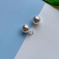 wholesale S925 Sterling Silver Bead Pendant Ball Charm DIY Handmade Braided Cord Bracelet Necklace Crystal Beadwork Silver Jewelry Accessories-0-10