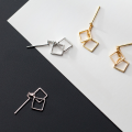 wholesale S925 Silver Earrings, Small Fresh Hollow Square Sweet Geometric Earrings, Elegant Ear Accessories G1488-0-0
