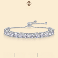 wholesale 925 Sterling Silver Amazon Best-Selling Tennis Bracelet for Women, Premium Luxury European and American Style Moissanite Bracelet-Moissanite 3.0mm/piece 14~20cm
