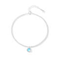 wholesale S925 Sterling Silver Small Bloom Chain Bracelet For Women With Moonlight Gemstone And Starry Accents-0-7