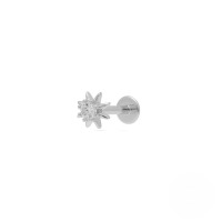 wholesale S925 Sterling Silver 18g Flat Head Push-pin Cartilage Ear Stud, Popular In Europe And America For Ear Piercing-Single platinum #10