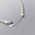 wholesale S925 Sterling Silver Woven Ripple Bracelet, Ins Style Minimalist Design, Elegant Women's Accessory S6318-0-4