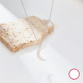 wholesale S925 silver cross-border best-selling star and moon minimalist niche high-end stylish versatile women's necklace-0-3