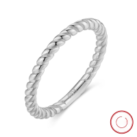 wholesale S925 Sterling Silver Gold Plated Rope Pattern Ring, Cross-Border Amazon-14K gold, approximate weight: 1.55g No. 5