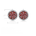 wholesale S925 Sterling Silver Natural Gemstone Ear Studs European and American Light Luxury Ruby Inlaid Crystal Earrings Wholesale-0-0