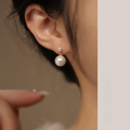 wholesale S925 Silver Summer Short Style Elegant Synthetic Pearl Earrings Korean Version Simple Earrings M00192-0-3